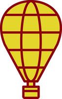 Hot Air Balloon Vintage Icon Design vector