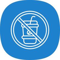 Prohibited Sign Line Curve Icon Design vector