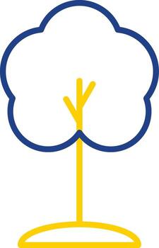 Tree Line Two Colour Icon Design vector