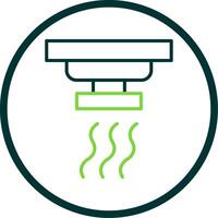 Smoke Detector Line Circle Icon Design vector