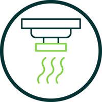 Smoke Detector Line Circle Icon Design vector