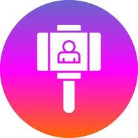 Vlogger Glyph Gradient Circle Icon Design vector