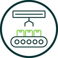 Product Line Circle Icon Design vector