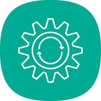 Repeat Line Curve Icon Design vector