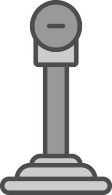 Gear Line Filled Greyscale Icon Design