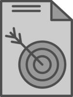 Target Line Filled Greyscale Icon Design vector