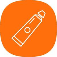 Tooth Paste Line Curve Icon Design vector