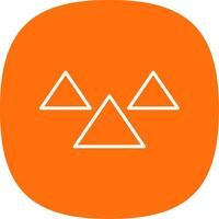 Triangles Line Curve Icon Design vector