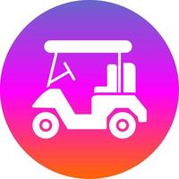 Golf Caddy Glyph Gradient Circle Icon Design vector