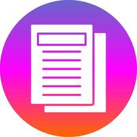 Notes Glyph Gradient Circle Icon Design vector