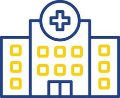 Hospital Line Two Colour Icon Design vector