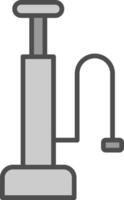 Air Pump Line Filled Greyscale Icon Design vector