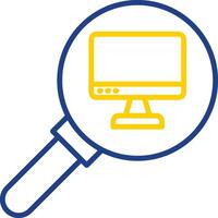 Audit Line Two Colour Icon Design vector