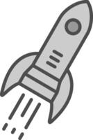 Startup Line Filled Greyscale Icon Design vector