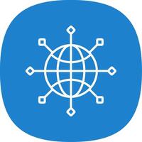Global Connect Line Curve Icon Design vector