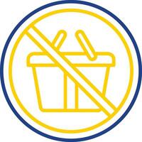 Prohibited Sign Line Two Colour Icon Design vector