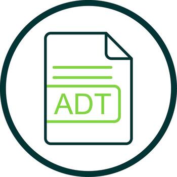 ADT File Format Line Circle Icon Design vector