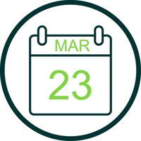 March Line Circle Icon Design vector