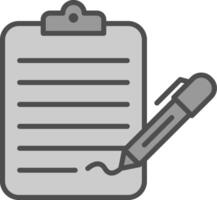 Check List Line Filled Greyscale Icon Design vector