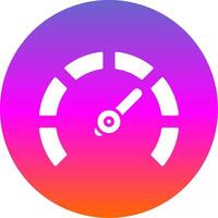 Gauge Glyph Gradient Circle Icon Design vector