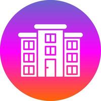 Flat Glyph Gradient Circle Icon Design vector
