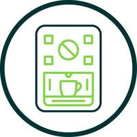 Coffee Machine Line Circle Icon Design vector