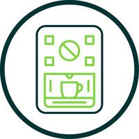 Coffee Machine Line Circle Icon Design vector