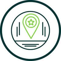 Map Marker Line Circle Icon Design vector