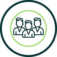 Mans Line Circle Icon Design vector