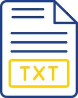 Text File Line Two Colour Icon Design vector
