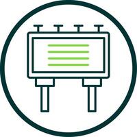 Billboard Line Circle Icon Design vector
