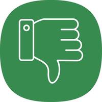 Dislike Line Curve Icon Design vector