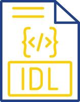 Idl Line Two Colour Icon Design vector