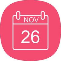 November Line Curve Icon Design vector