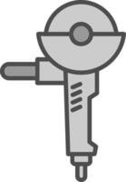 Angle Grinder Line Filled Greyscale Icon Design vector