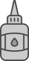 Glue Line Filled Greyscale Icon Design vector