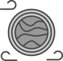 Atmosphere Line Filled Greyscale Icon Design vector