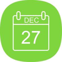 December Line Curve Icon Design vector