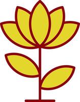 Lotus Flower Vintage Icon Design vector