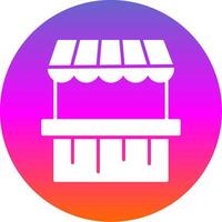 Farmer's Market Glyph Gradient Circle Icon Design vector