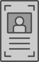 Baseball Card Line Filled Greyscale Icon Design vector