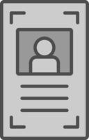 Baseball Card Line Filled Greyscale Icon Design vector