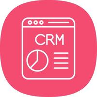 crm línea curva icono diseño vector