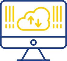 Computing Line Two Colour Icon Design vector