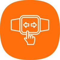 Touchscreen Line Curve Icon Design vector