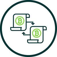 Disturbuted Ledger Line Circle Icon Design vector