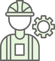 Consrtruction Worker Fillay Icon Design vector