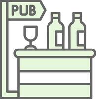 Pub Fillay Icon Design vector