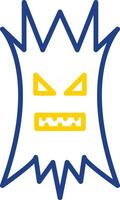 Tree Halloween Line Two Colour Icon Design vector