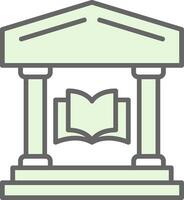 biblioteca relleno icono diseño vector